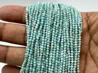 Beasdofcambay 2.2mm Larimar Micro Faceted Round Beads Thumbnail Image 1