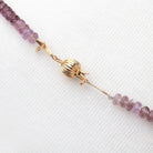 Shaded Violet Spinel Faceted Rondelle Necklace with a 14kt Gold Clasp AAA - Beadsofcambay.com