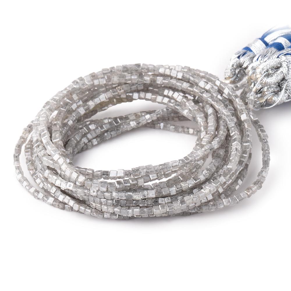 1-2mm Champagne Diamond Unfaceted Cube Beads 15 inch 255 pieces - Beadsofcambay.com