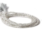 1-2mm White Diamond Unfaceted Cube Beads 14 inch 295 pieces - Beadsofcambay.com