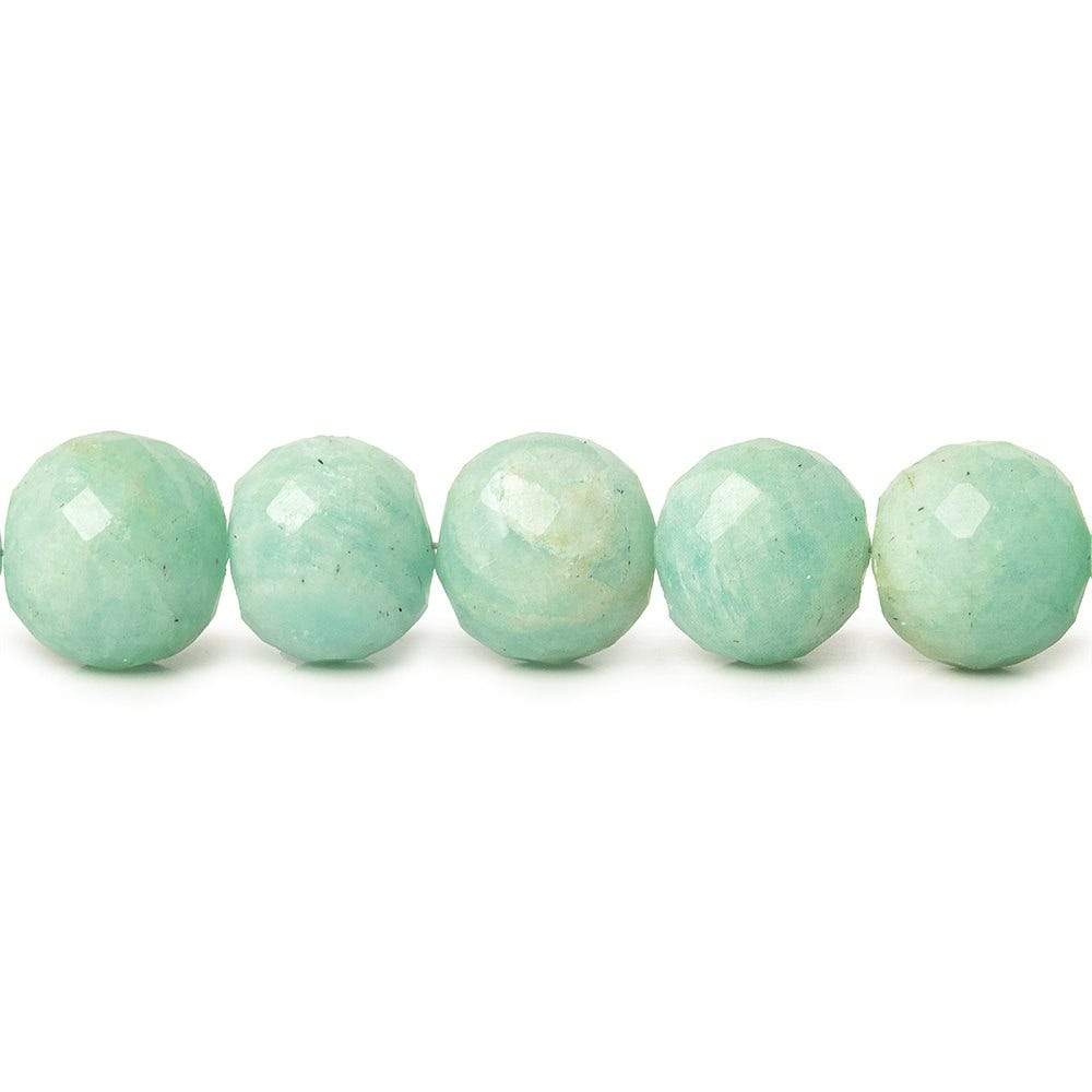 10-10.5mm Amazonite Faceted Round Beads 19 pieces - Beadsofcambay.com