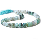 10-11mm Blue Peruvian Opal plain rondelle beads 16 inch 50 pieces AA - Beadsofcambay.com