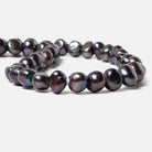 10-11mm Dark Peacock Baroque Side Drill 2.5mm large hole Pearl 44 pcs - Beadsofcambay.com