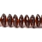 10-11mm Hessonite German Faceted Rondelle Beads 15 inch 86 pieces - Beadsofcambay.com