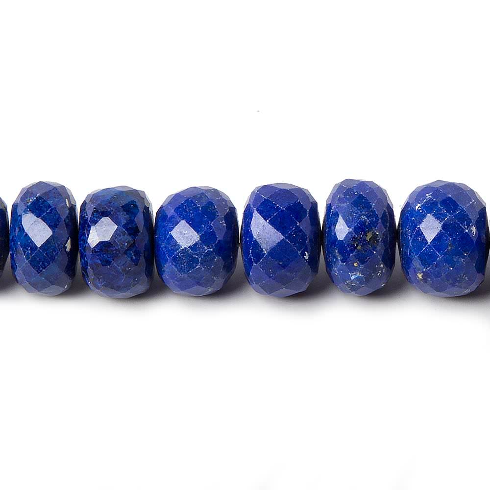 10-11mm Lapis Lazuli Faceted Rondelle Beads 9 inch 29 pieces - Beadsofcambay.com