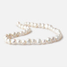 10-11mm Off White Baroque Side Drill 2.5mm large hole Pearls 15 in. 38 pcs - Beadsofcambay.com