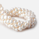 10-11mm Off White Baroque Side Drill 2.5mm large hole Pearls 15 in. 38 pcs - Beadsofcambay.com