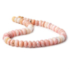 10-11mm Pink Peruvian Opal Faceted Rondelle Beads 14.5 inches 57 pieces - Beadsofcambay.com
