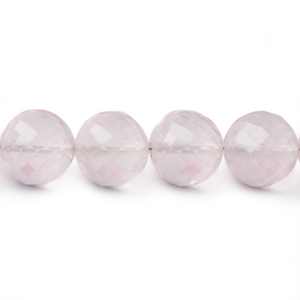 10-11mm Rose Quartz faceted round beads 16 inch 38 pieces AAA - Beadsofcambay.com