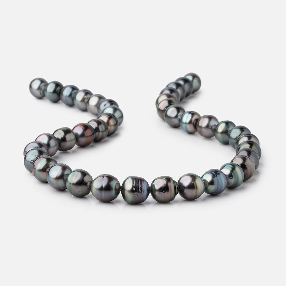 10-11mm Tahitian Saltwater Pearl Beads 16 inch 38 Pieces AA - Beadsofcambay.com