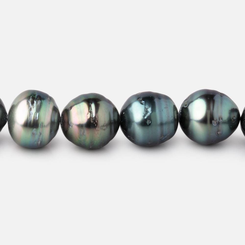 10-11mm Tahitian Saltwater Pearls 16 inch 38 Beads AA - Beadsofcambay.com