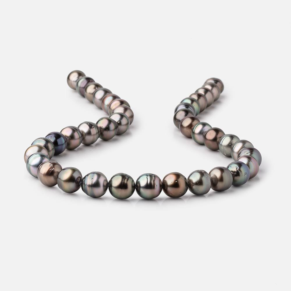 10-11mm Warm Tahitian Saltwater Pearl Beads 16 inch 38 Pieces AA - Beadsofcambay.com
