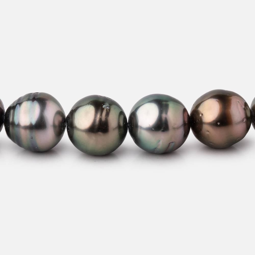 10-11mm Warm Tahitian Saltwater Pearl Beads 16 inch 38 Pieces AA - Beadsofcambay.com