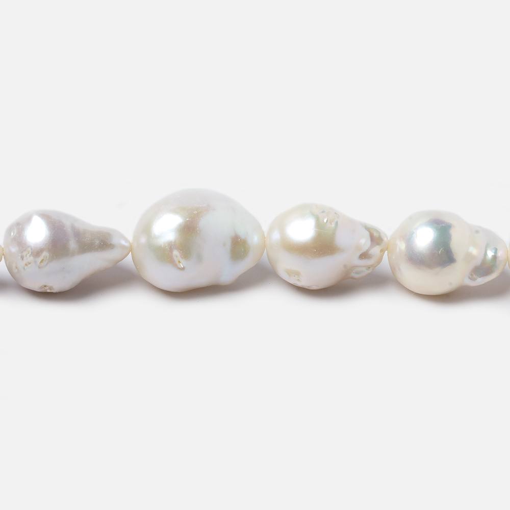 10-12mm Cream Ultra Baroque Freshwater Pearls 16 inch 28 pieces AA - Beadsofcambay.com