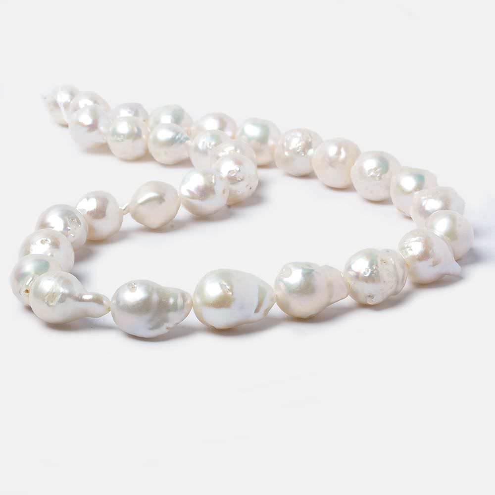 10-12mm Cream Ultra Baroque Freshwater Pearls 16 inch 28 pieces AA - Beadsofcambay.com