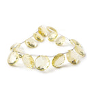 10-12mm Lemon Quartz Top Drilled Faceted Coin Beads 7 inch 15 pieces - Beadsofcambay.com