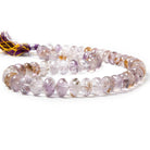 10-12mm Mossy Amethyst Faceted Rondelle Beads 16 inch 54 pieces AAA - Beadsofcambay.com