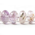 10-12mm Mossy Amethyst Faceted Rondelle Beads 16 inch 54 pieces AAA - Beadsofcambay.com