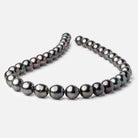 10-12mm Peacock Tahitian Round Saltwater Pearl strand 16 inch 37 pieces AA - Beadsofcambay.com