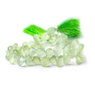 10-12mm Prehnite Plain Pear Beads 7.5 inch 46 pieces - Beadsofcambay.com