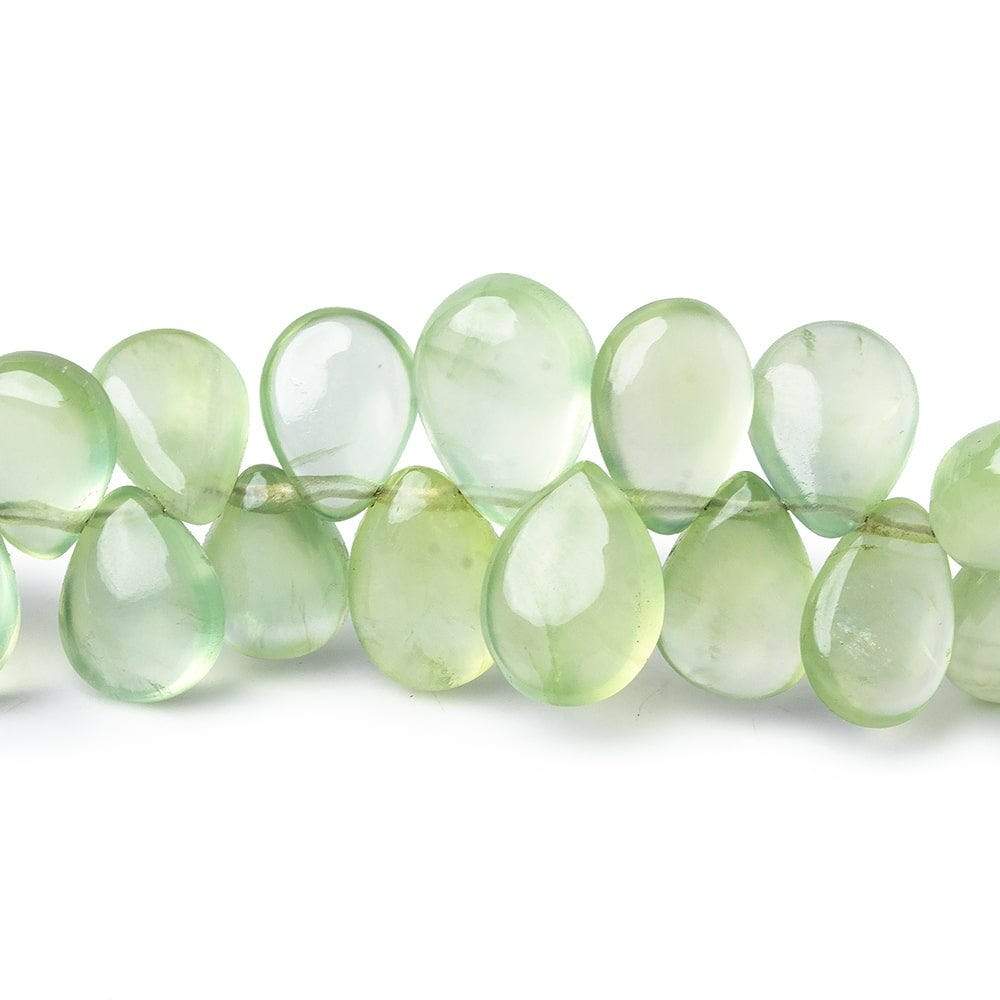 10-12mm Prehnite Plain Pear Beads 7.5 inch 46 pieces - Beadsofcambay.com