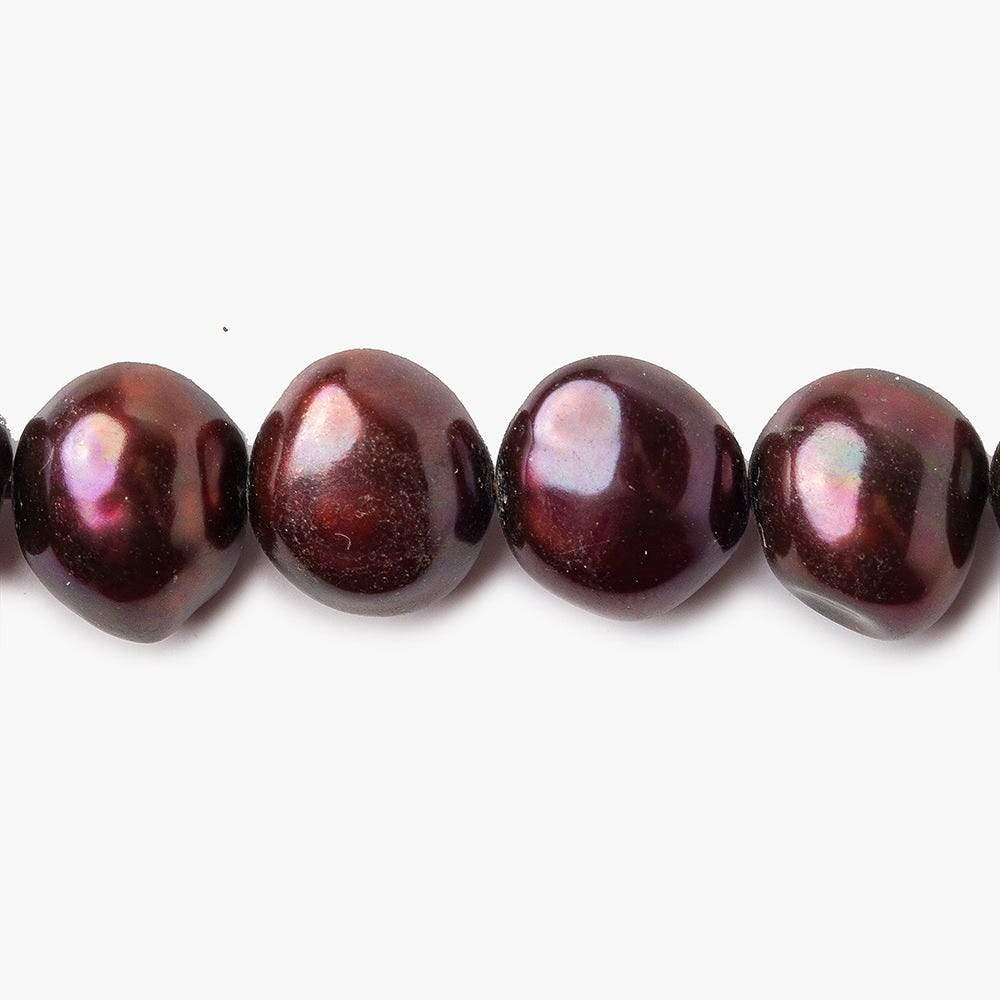 10-12mm Wine Baroque Pearls, 15 inch, 42 pieces - Beadsofcambay.com