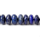 10-13mm Lapis Lazuli Faceted Rondelles 10 inch 43 pieces - Beadsofcambay.com