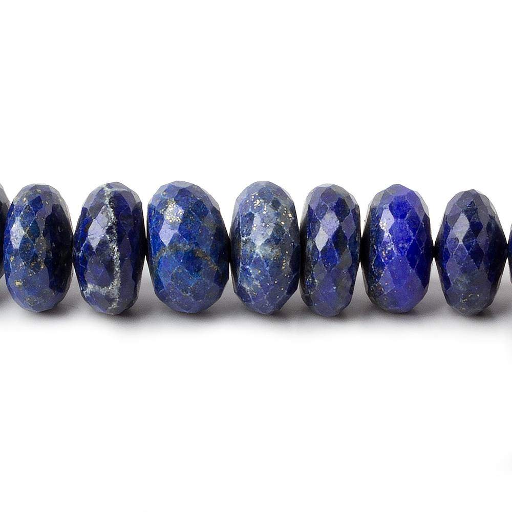 10-13mm Lapis Lazuli Faceted Rondelles 10 inch 43 pieces - Beadsofcambay.com