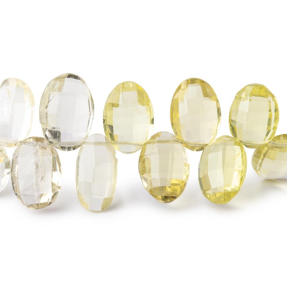 10-13mm Lemon Quartz Top Drill Oval Beads 10 inch 51 pieces - Beadsofcambay.com