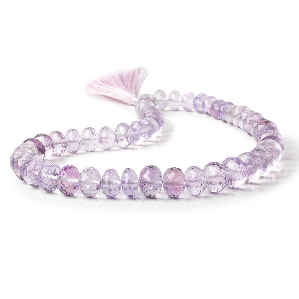 9.5-13mm Pink Amethyst Faceted Rondelle Beads 16 inch 51 pieces - Beadsofcambay.com