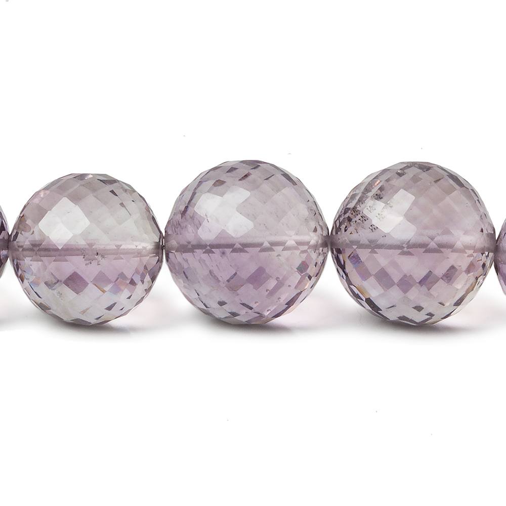 10-13mm Pink Amethyst faceted round beads 16 inch 36 pieces AAA - Beadsofcambay.com