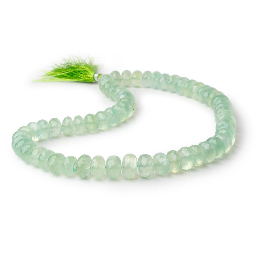 10-13mm Prehnite Faceted Rondelle Beads 17 inch 61 pieces - Beadsofcambay.com