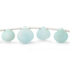10-13mm Seafoam Blue Drusy Heart Beads 8 inch 16 pieces - Beadsofcambay.com