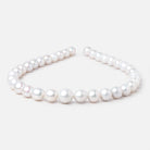 10-13mm White Off Round Freshwater Pearls 16 inch 36 Beads AA - Beadsofcambay.com