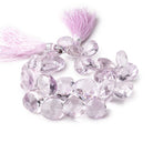 10-14.5mm Pink Amethyst Faceted Heart Beads 8 inch 33 pieces - Beadsofcambay.com