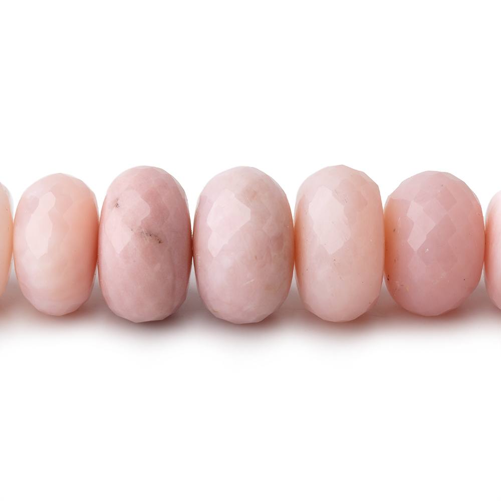 10-14mm Pink Peruvian Opal Faceted Rondelle Beads 15 inch 50 pieces AAA - Beadsofcambay.com