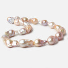 10-14mm Tri Color Ultra Baroque Freshwater Pearls 16 inch 19 pieces - Beadsofcambay.com