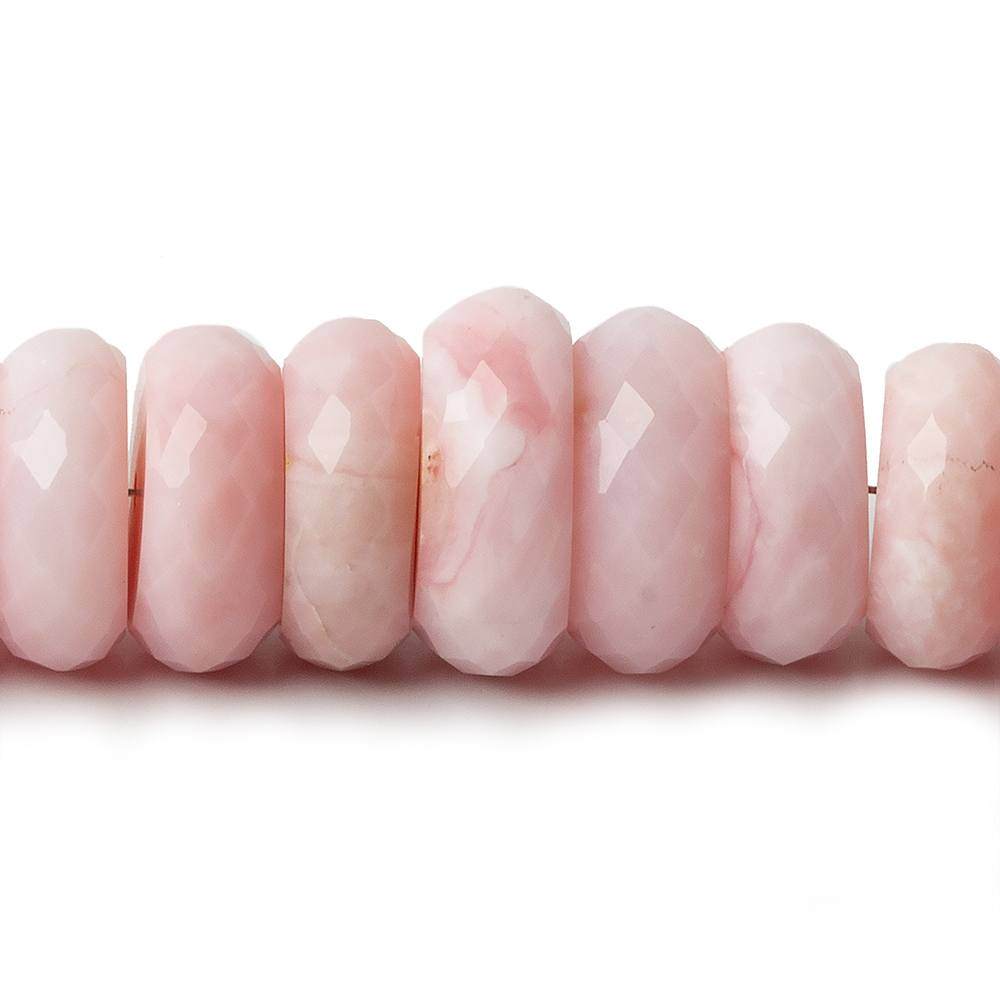 10-15mm Pink Peruvian Opal faceted rondelle beads 17.5 inch 81 Beads AA - Beadsofcambay.com