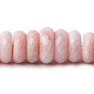 10-15mm Pink Peruvian Opal faceted rondelle beads 17.5 inch 81 Beads AA - Beadsofcambay.com