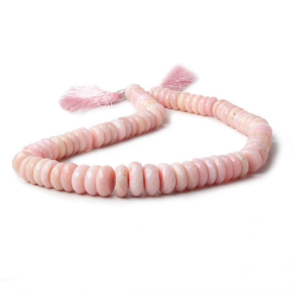 10-15mm Pink Peruvian Opal faceted rondelle beads 17.5 inch 81 Beads AA - Beadsofcambay.com