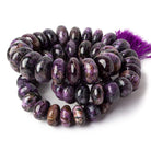 10-17mm Charoite Plain Rondelle Beads 18 inch 56 pieces - Beadsofcambay.com