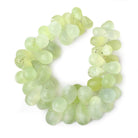 10-17mm Frosted Prehnite Plain Tear Drop 7.5 inch 50 pieces - Beadsofcambay.com