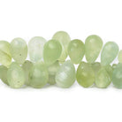 10-17mm Frosted Prehnite Plain Tear Drop 7.5 inch 50 pieces - Beadsofcambay.com
