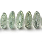 10-19mm Prasiolite (Green Amethyst) German faceted rondelles 16 inch 68 beads AAA - Beadsofcambay.com