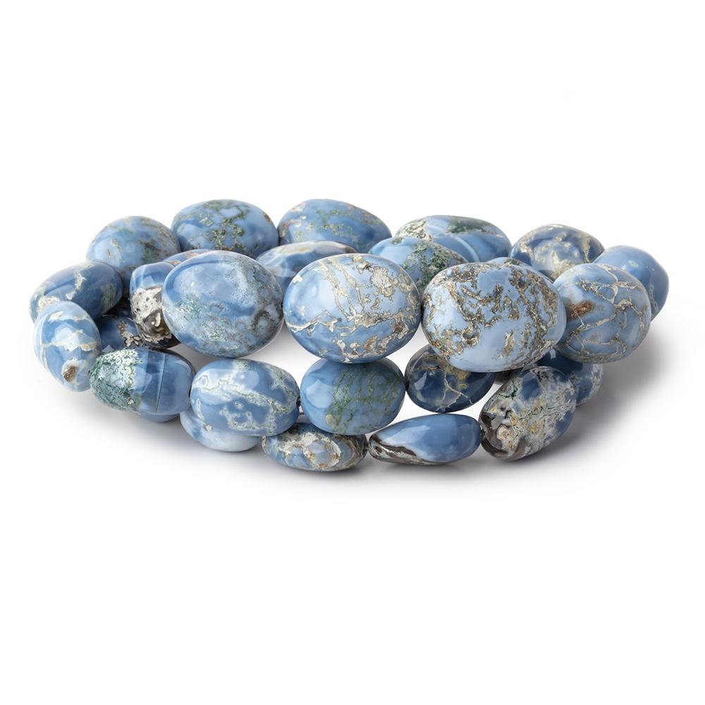 10-21mm Owyhee Blue Opal Plain Nugget Beads 21 inch 32 pieces AAA - Beadsofcambay.com