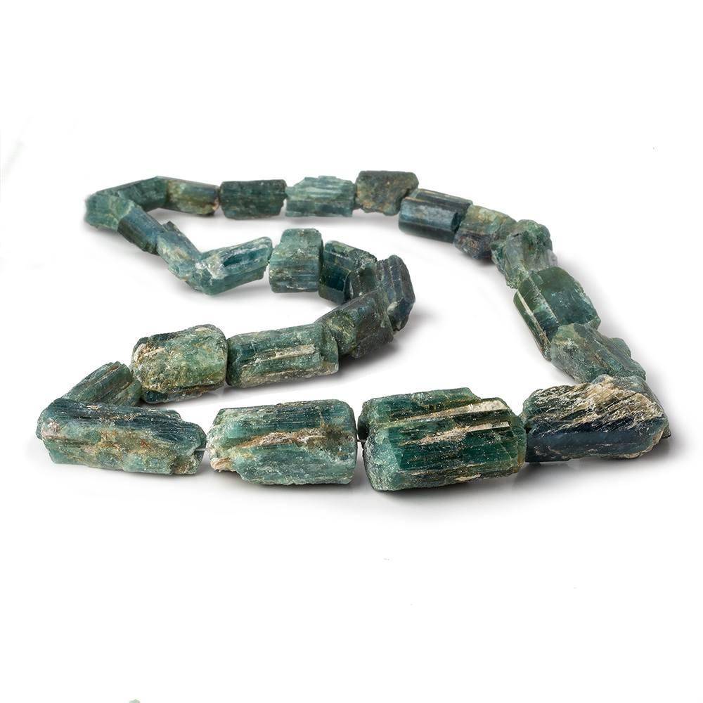 10-22mm Indicolite Tourmaline Straight Drilled Natural Crystal Beads 25 pieces - Beadsofcambay.com