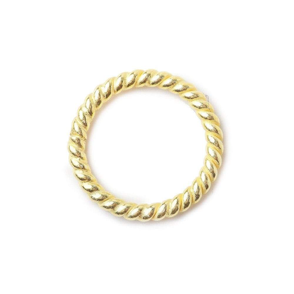 10 mm Twisted Vermeil Jumpring 10 pcs per bag - Beadsofcambay.com