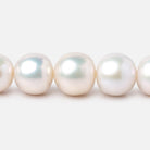 10.5-13.5mm White Off Round Freshwater Pearls 16 inch 36 Beads AA - Beadsofcambay.com