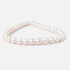 10.5-13.5mm White Off Round Freshwater Pearls 16 inch 36 Beads AA - Beadsofcambay.com