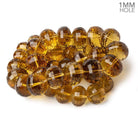 10.5-16mm Whiskey Quartz faceted rondelles 1mm large hole 16 inch 42 beads - Beadsofcambay.com